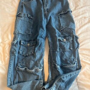 Forever 21 Women's Blue Flare Jeans